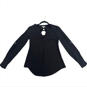 Candie’s V-neck Blouse with Keyhole back